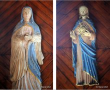 Rzeźby Matki Boskiej i Serca Pana Jezusa